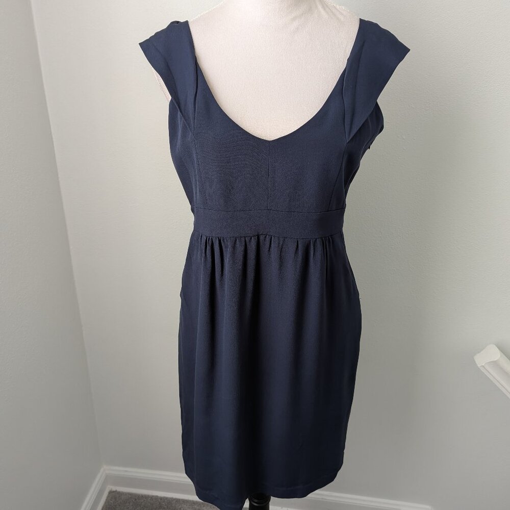Laila Zahar Barneys NY Navy 100% Silk Dress, 10